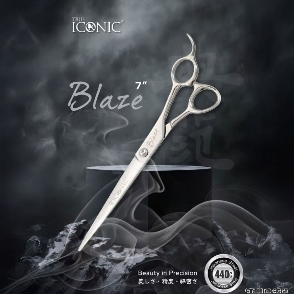 TrueIconic BLAZE – Scissors Series | nożyczki groomerskie do precyzyjnego wykańczania